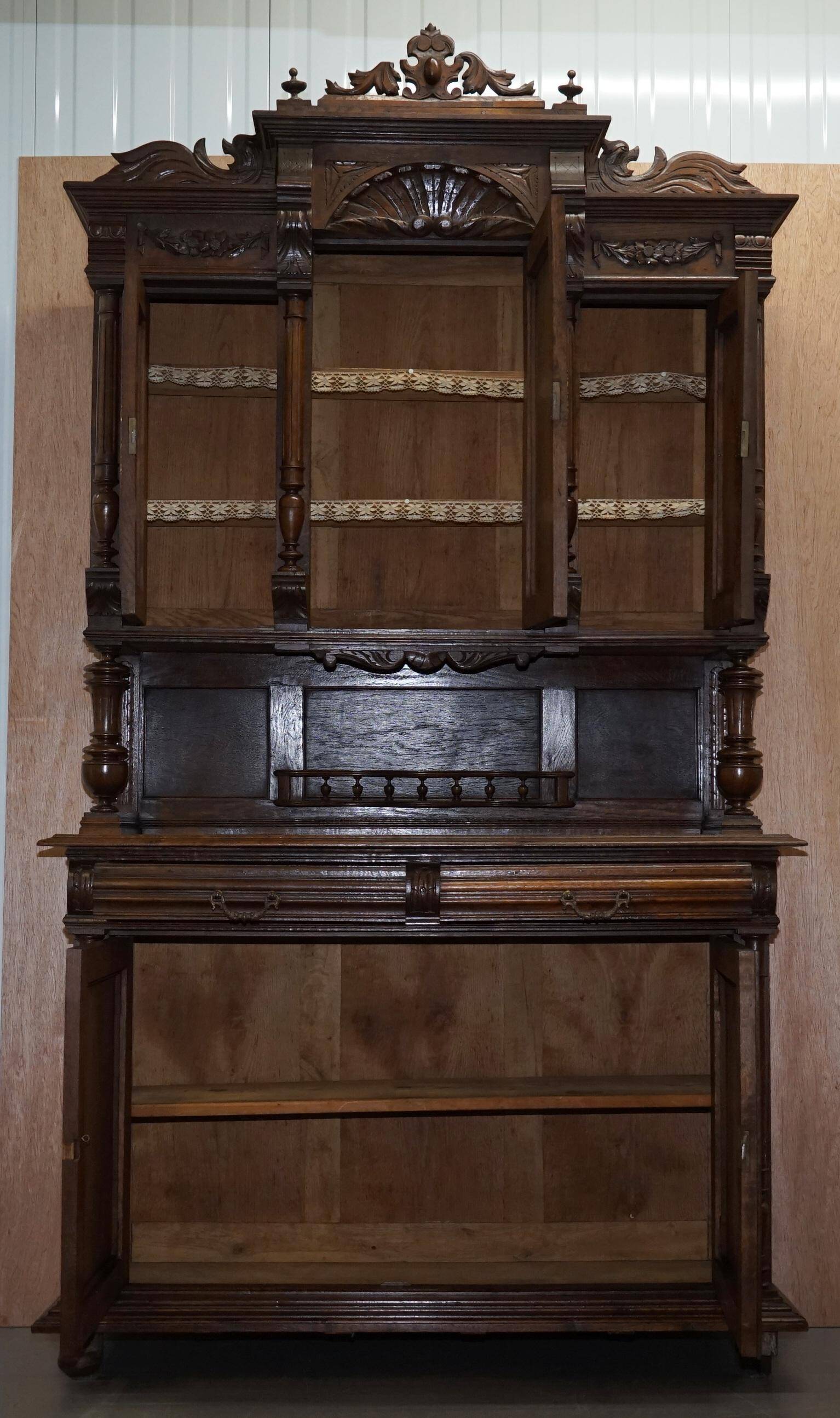 Dutch Carved Oak Wardrobe Early 19th Century