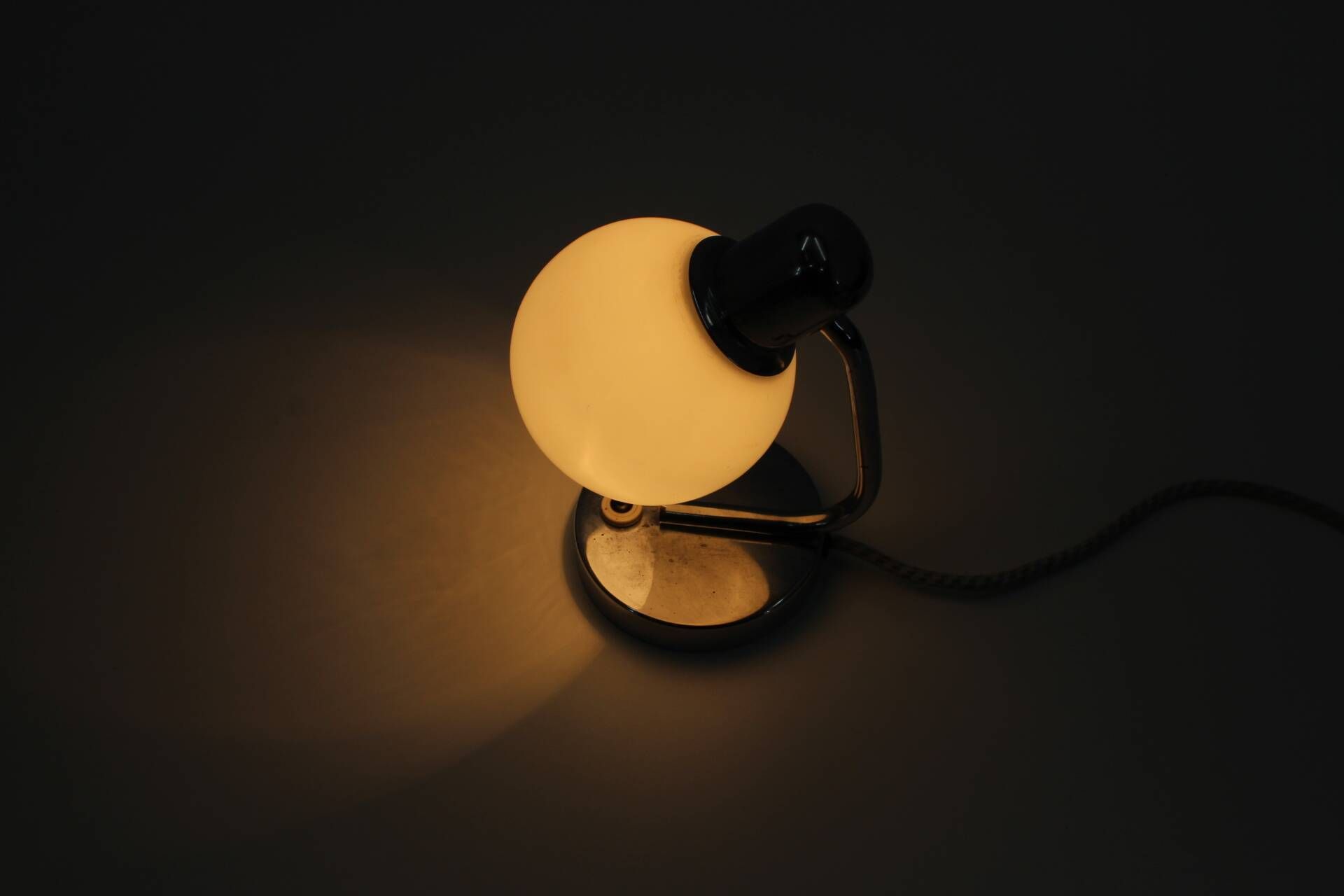 1940s Bauhaus table lamp, Czechoslovakia