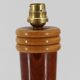old lamp foot in wood and brass