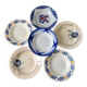 Lot de 6 assiettes creuses dépareillées digoin "artix", badonviller, nouvelles galeries années 40-50