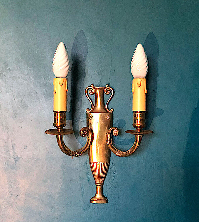 Paire d'appliques directoire en bronze