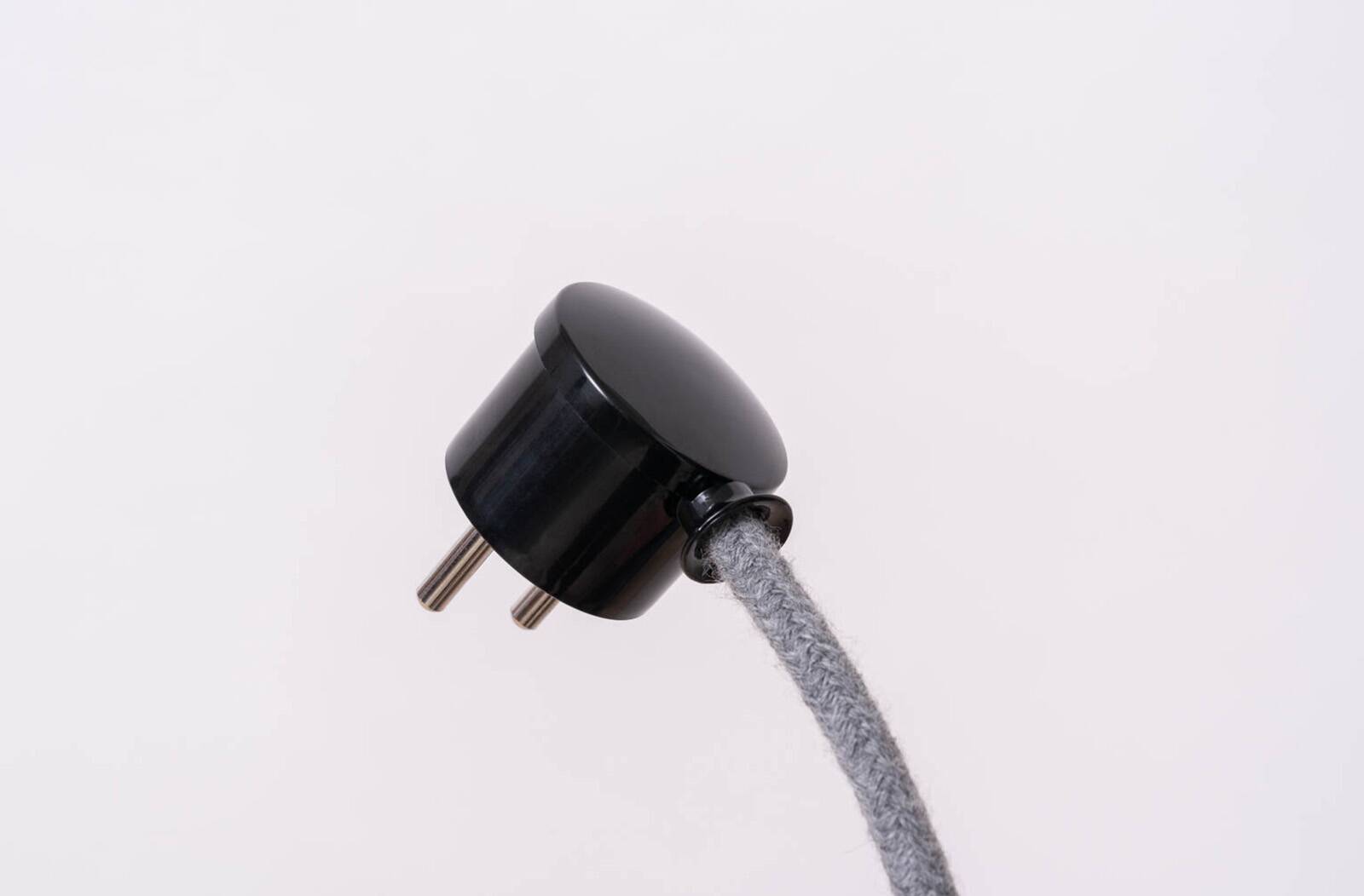 Space Age Floor Lamp, White Glass Lampshade, Wooden Base, 1960s