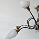 Lustre MiSiècle 12 Brass Arms attributed to Arredoluce 1950s