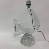 Set of 2 Daum France crystal table lamp , 1950's