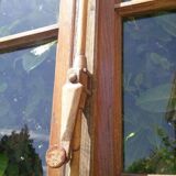 Lot of 4 oak windows H141xL112/117cm old small panes