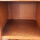 Art Deco oak and marble bedside tables