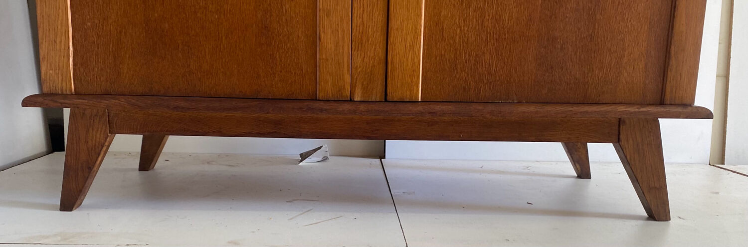 Vintage cupboard with compass feet