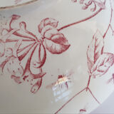 Soup pattern "Chevrefeuille" iron earth, Salins, porcelain