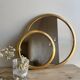 Miroir rond doré vintage
