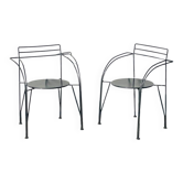 Pair of 'Silver Moon' chairs by Pascal Mourgue - Fermob. Vintage 80s.