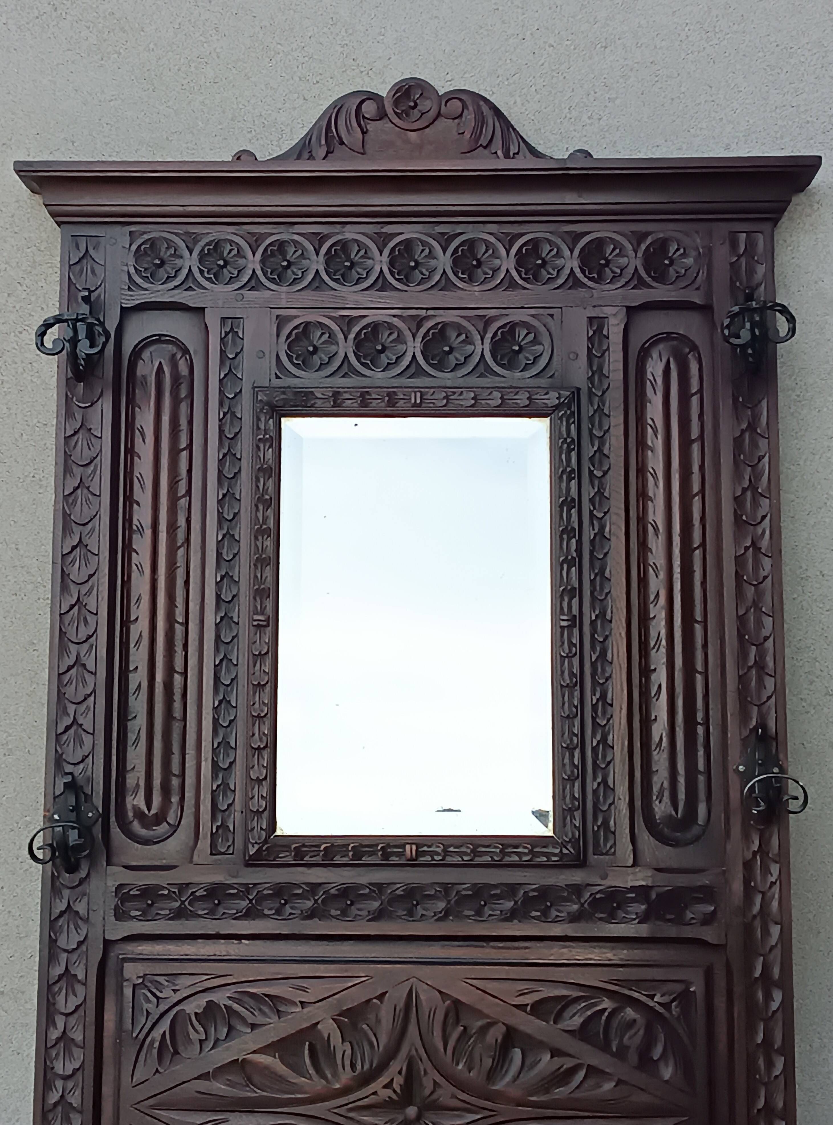 Breton coat rack in natural wood