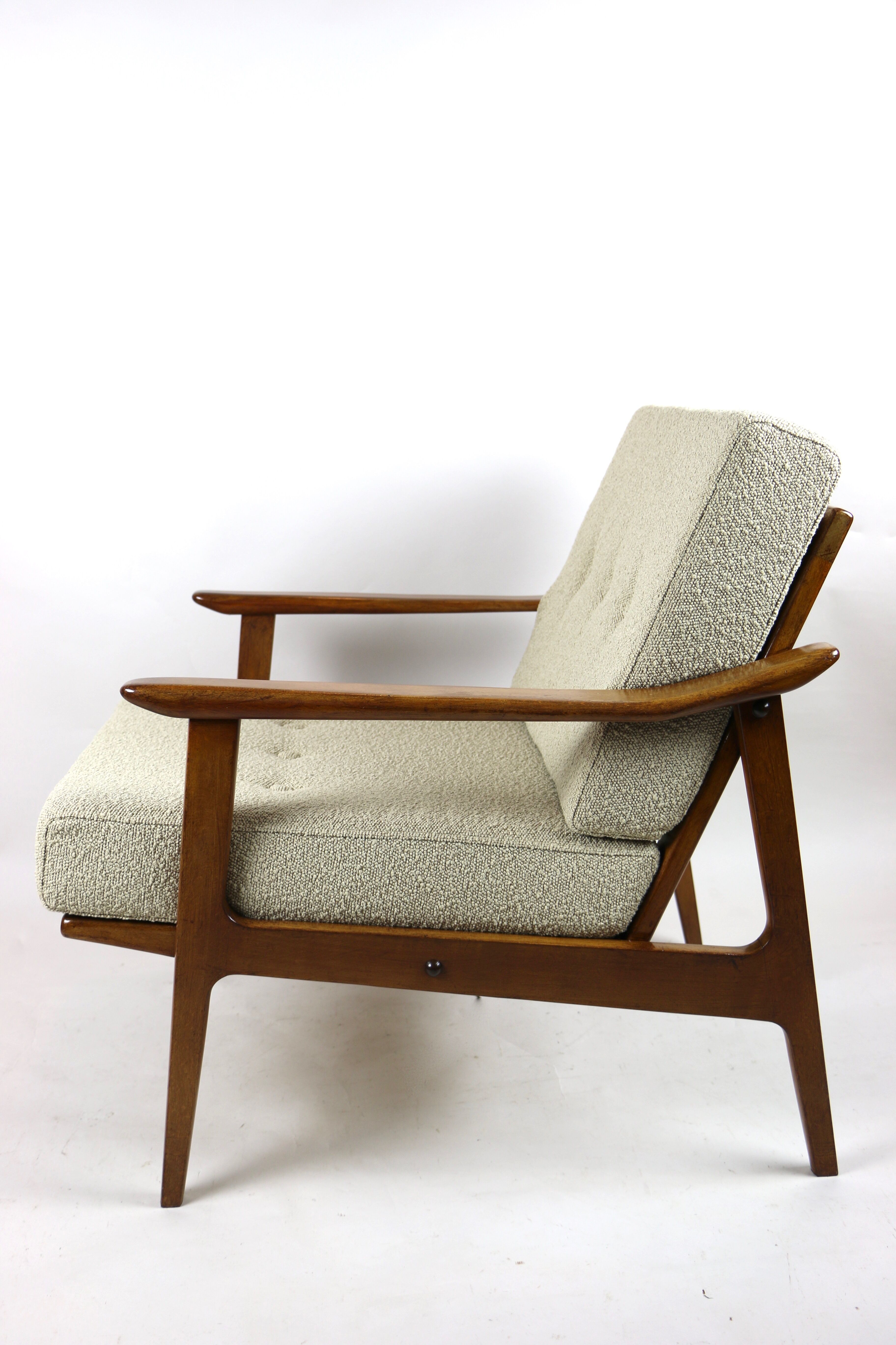 German beige boucle armchair, 1970s