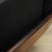 Fauteuil de bureau en cuir, design danois, années 1970, production : Danemark