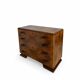 Walnut burl commode, Italian Art Deco, 1940s.