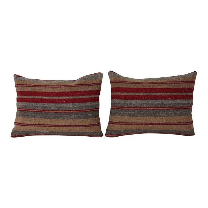 Set of 2 vintage kilim cushion covers 46x61 cm