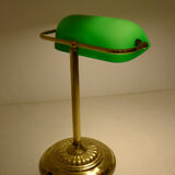 Desk lamp (library/banker) green & gold