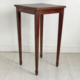 Square mahogany table and mahogany veneer
