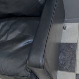 black leather Tecta -seat sofa by Hans Konecke 1960s