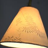 Vintage wall light in gold metal and cotton