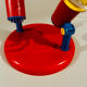 Brilliant Red & Blue Vintage Ceiling Light 1980s Germany