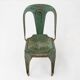 Lot de 4 chaises vertes vintage modèle A de Tolix, France, années 1950