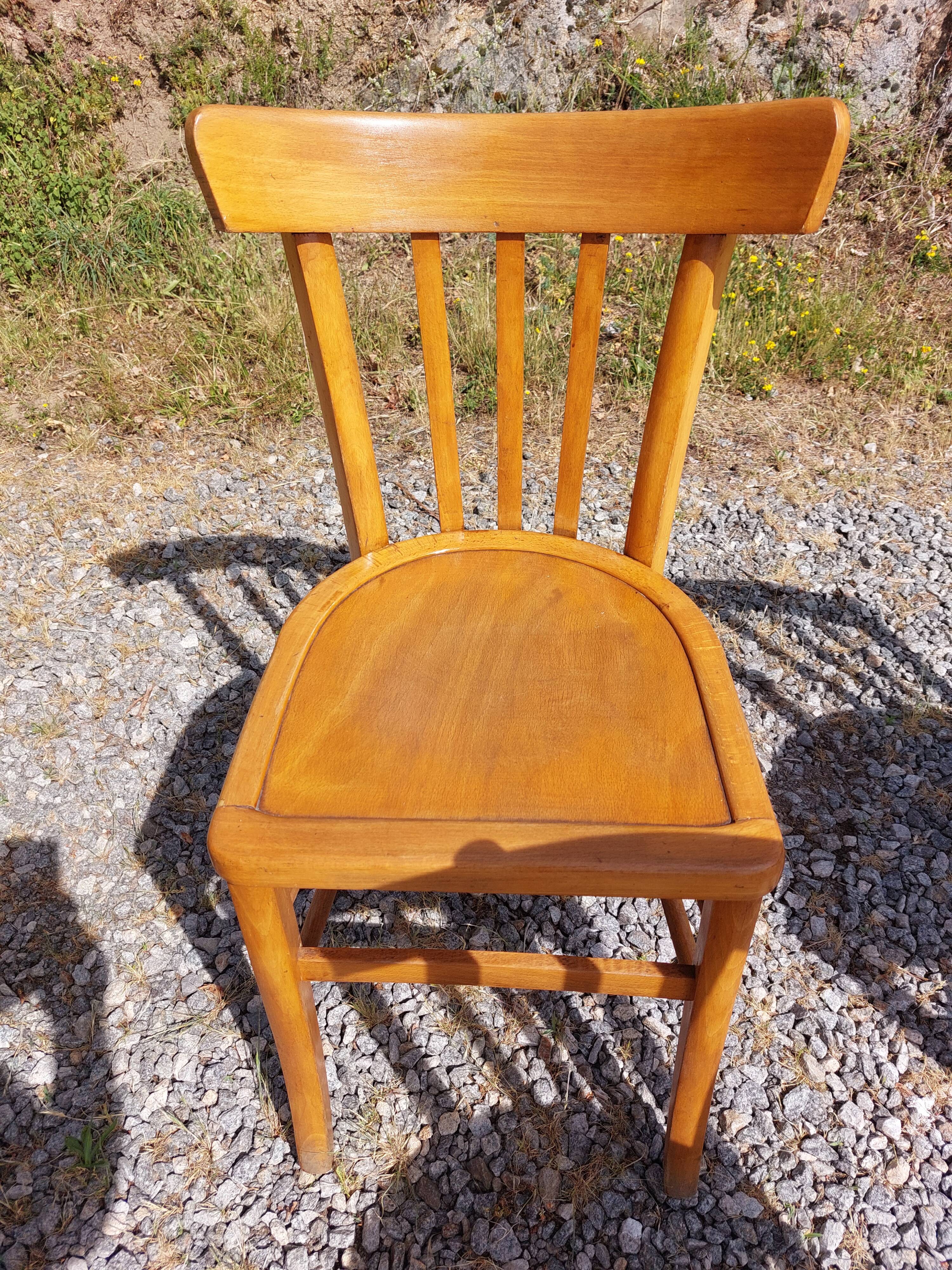 6 chaises bistrot, teinte claire