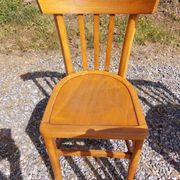 6 bistro chairs, light colour