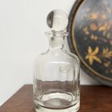 Carafe à whisky vintage en cristal de Paris avec étiquette d’origine