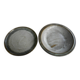 Poterie de la vallée noire : deux plats en grès émaillé