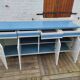 Kitchen cabinet in blue formica 4 doors 4 drawers