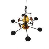 Glass chandelier, Erik Höglund, For Boda Glasbruk & Smide, Sweden, 1970