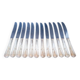 12 knives + silver metal punch from the 1950s