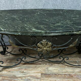 Table with a beautiful marble with green sea throat