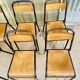 Rare suite de 8 chaises d’école stella