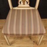 Pair of lacquered and gilded Italian chairs