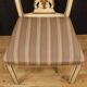 Paire de chaises italiennes laquées et dorées