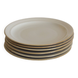 Set of six bistro-style plates, 60s/70s