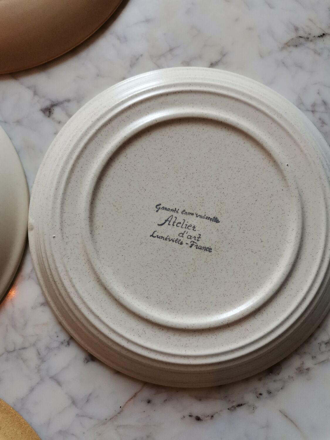 Vintage stoneware plate service