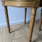 Louis XVI armchair with patina and antique velvet