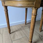 Louis XVI armchair with patina and antique velvet