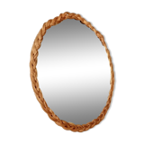 Miroir rond osier