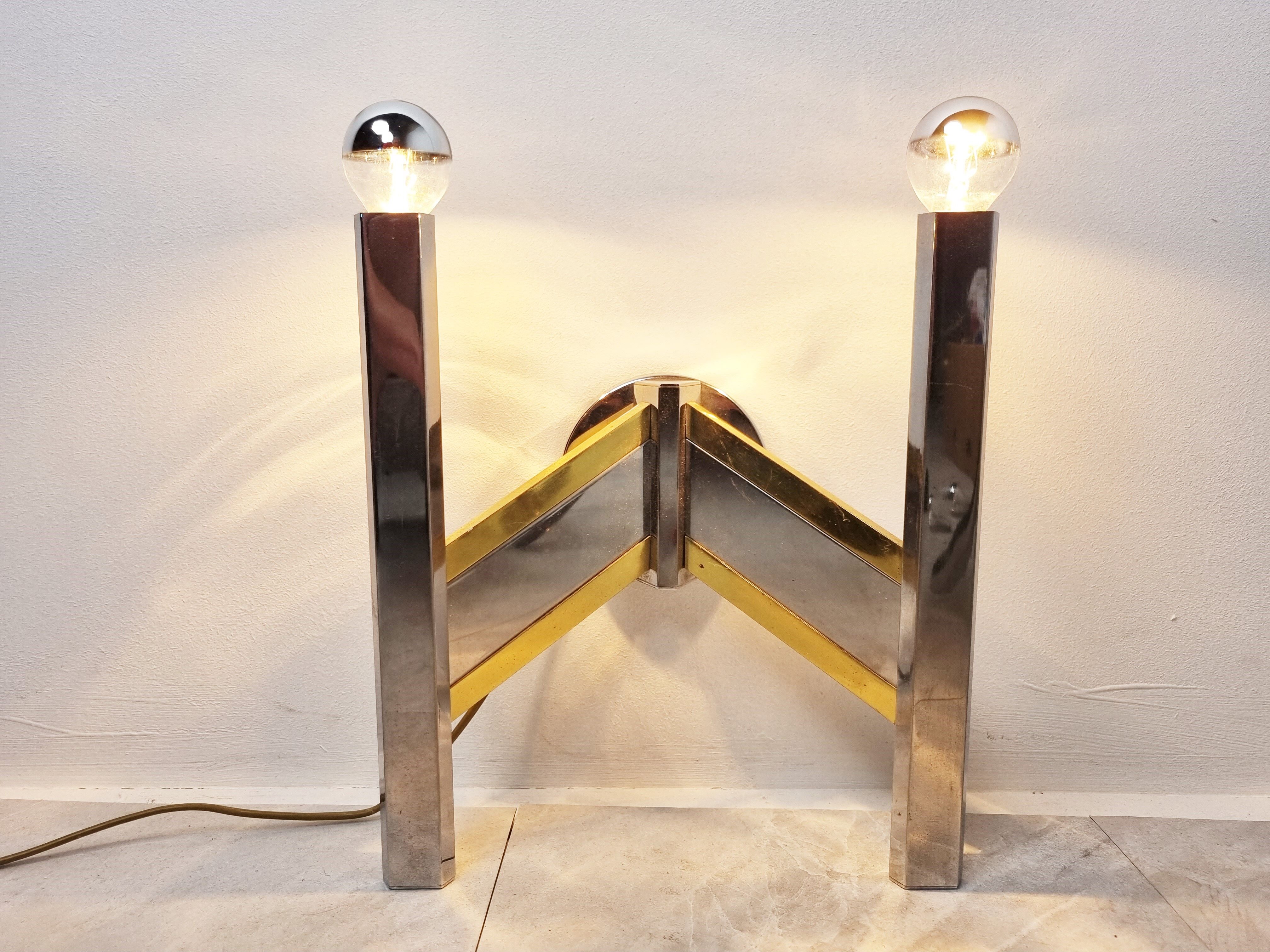 Pair of Sciolari wall lights, 1970s