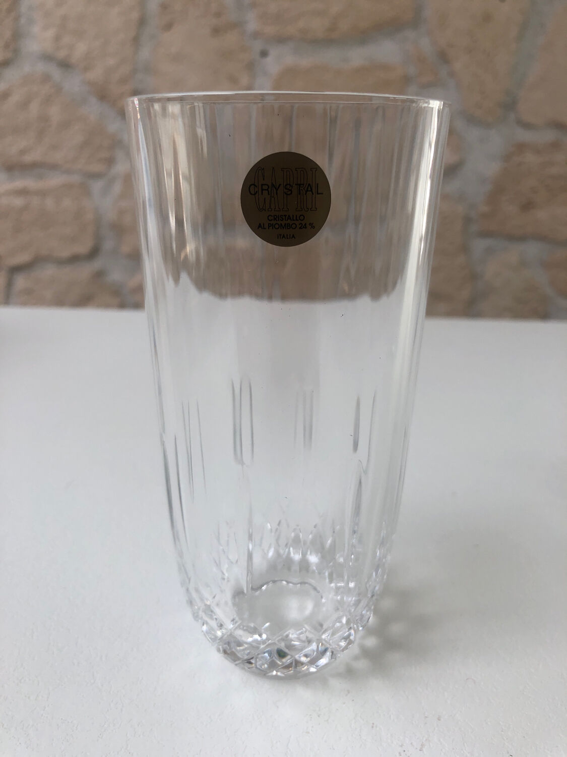 Crystal glasses from Italy