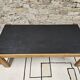 Vintage coffee table 1970" slate wood