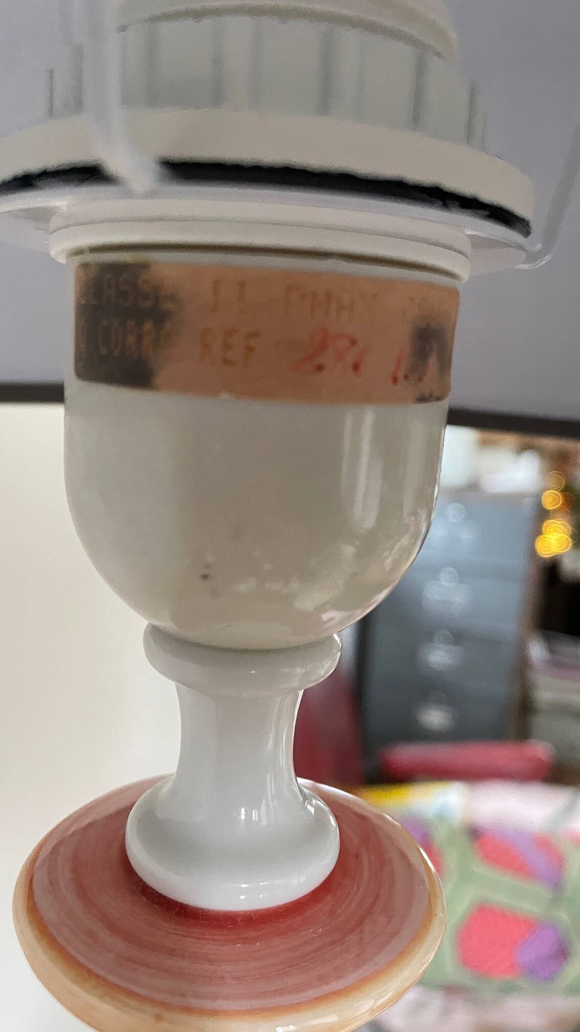 Ceramic lamp by 0. corro vintage