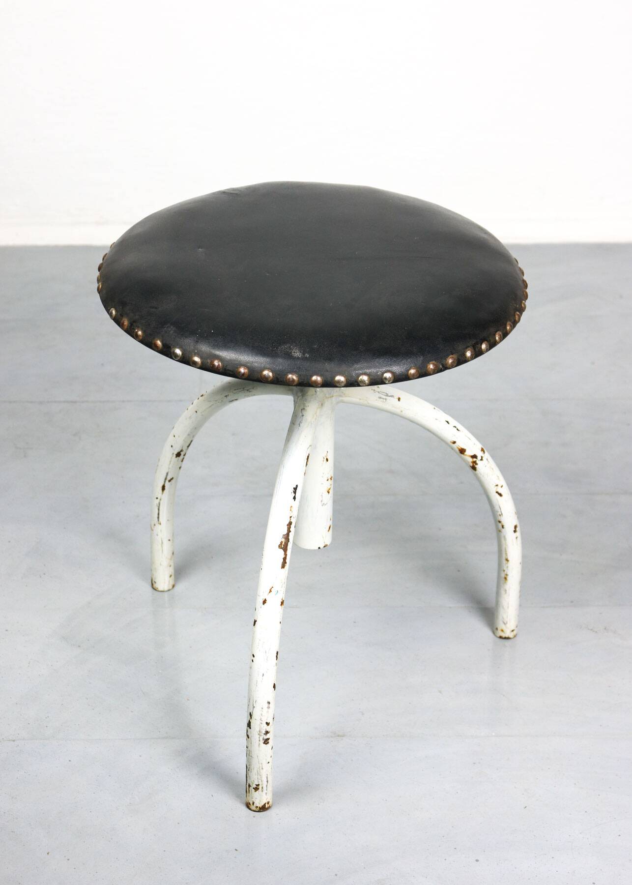 Vintage Industrial Adjustable Swivel Stools, Set of 3