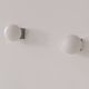 Pair of vintage wall lights in chrome and opaline, France 1990