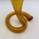 Amber-colored blown glass soliflore