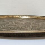 Art top oriental work solid brass vintage diameter 44 cm