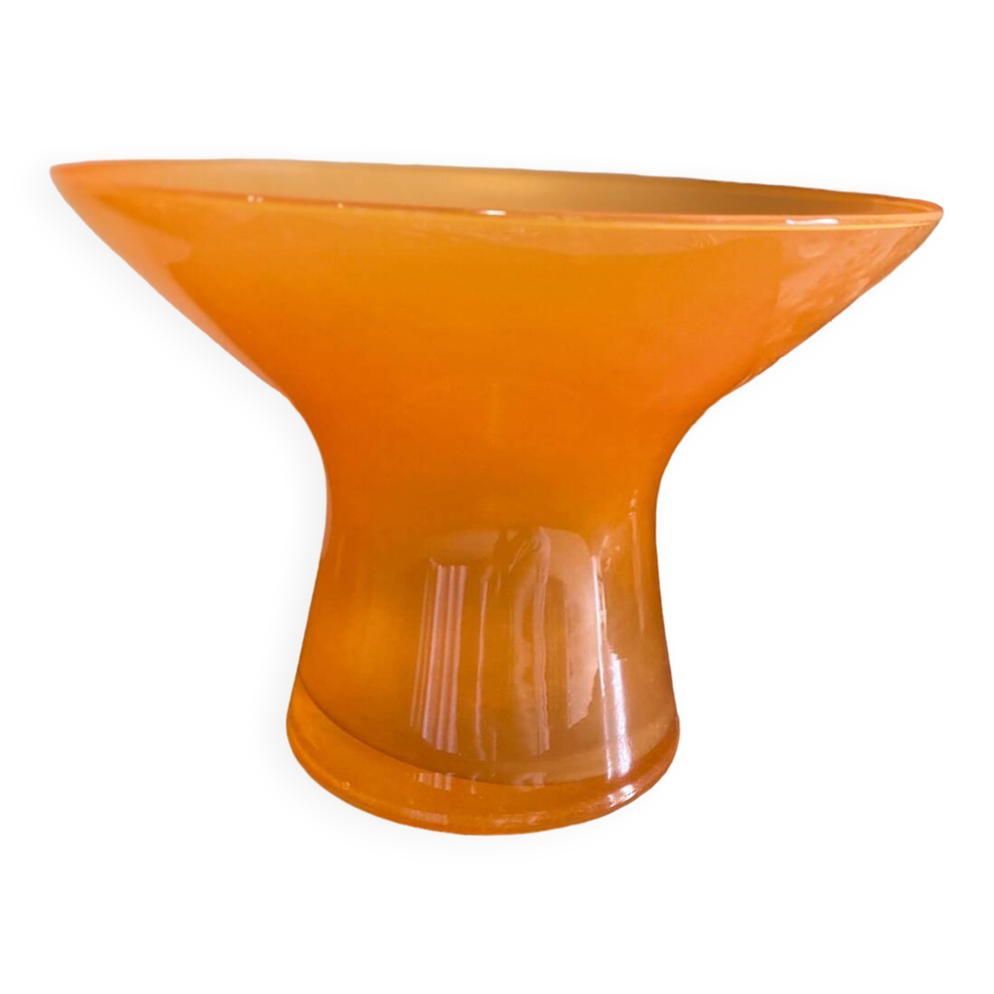 Vase en verre orange